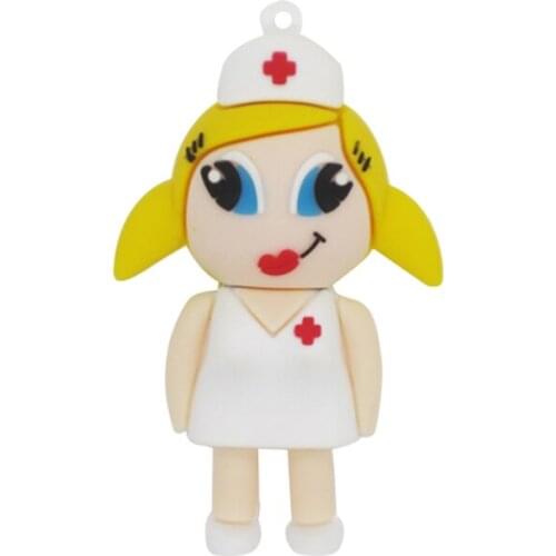 Sexy Nurse Pen Drive 4GB 8GB 16GB Usb Flash Drive 32GB 64GB Cartoons Flash Disk Girl Memory Usb Stick Pendrives 128GB U Disk