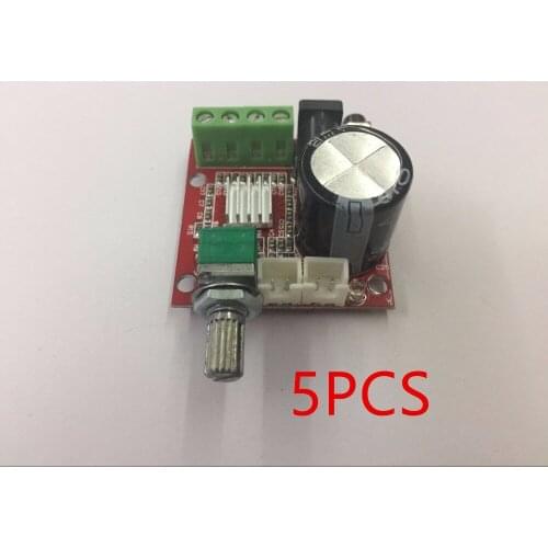 5PCS 12V Mini Hi-Fi PAM8610 Audio Stereo Amplifier Board 2X10W Dual Channel D Class Lowest Price