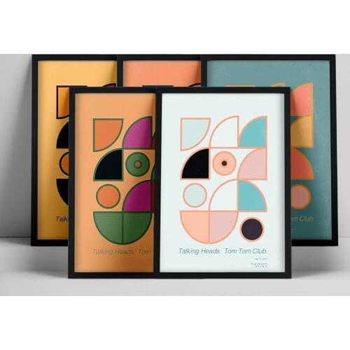 Pop Music Singer Abstract Poster Talking Heads Tom Tom Club Gig Poster Music Band Star Poster Wall Home Bar Posters Home Decor