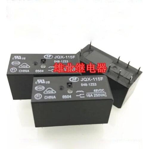 HOT NEW 48V relay HF115F JQX-15F 048-1ZS3 48VDC JQX-15F-048-1ZS3 JQX15F0481ZS3 48VDC DC48V 48V 16A 250VAC DIP8