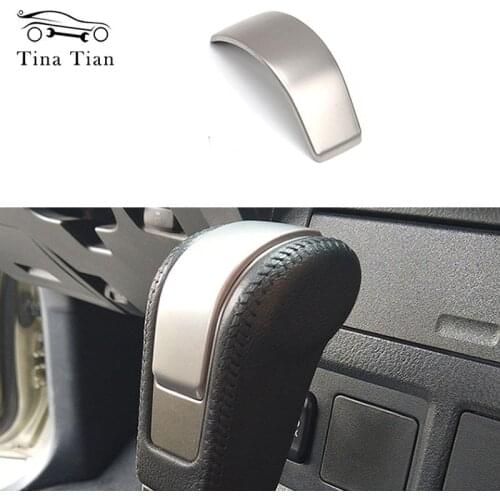 Silver Gear Shift Knob Decorator Cover For Mitsubishi Pajero 2007 2008 2009 2010 2011 2012 2013 2014 2015 2016 2017 2018 2019