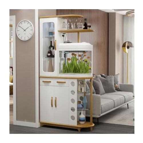 Living room fish tank partition cabinet porch cabinet shoe cabinet integrated partition screen simple modern wine cabinet