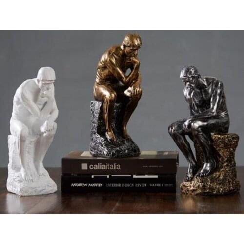 Resin Statue Home Decor Thinker Sculpture European Abstract Art Ornaments Home Decoration Accessories Modern Tabletop Statue