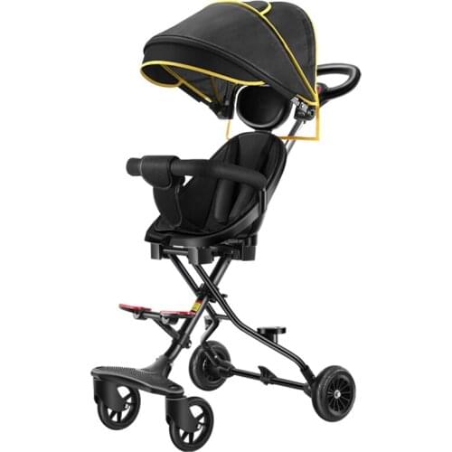 Zq Super Lightweight Foldable Childrens Two-Way Baby Trolley Baby High Landscape Stroller