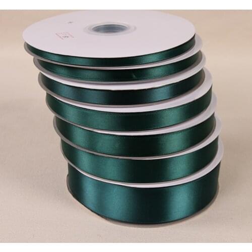 Choose Size) 91 meters Dark Green Gift Packing Satin Ribbon for Wedding Party Decoration DIY Handmade Crafts Garment Materials