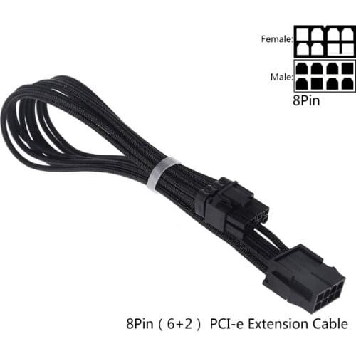 2021 Sleeve Extension Power Supply Cable 24-pin A TX/EPS/8-pin PCI-E GPU/8pin CPU/6-pin PCIE/4Pin CPU Cable with Combs 18 AWG