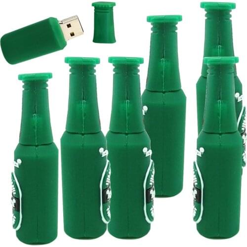 Usb Stick 256GB Pendrive 128GB Usb Flash Drive 64GB 32GB 16GB 8GB 4GB Beer Bottle Real Capacity Memory Stick Pen Drive U Disk