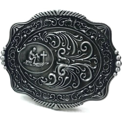 Western cowboy zinc alloy part of the cowboy attitude buckle of the whole prayer