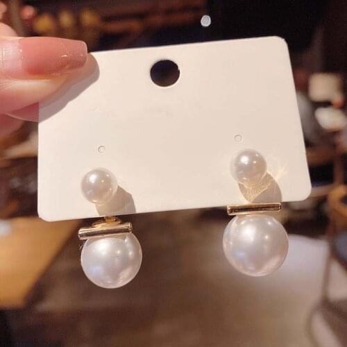 ZDMXJL 2021 New Arrival Fashion Womens Earrings Fine Simple Pearl Small Earrings For Women Party Jewelry Gifts Drop-shipping