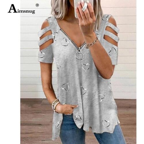 Plus Size 4xl 5xl Ladies Elegant Fashion T-shirt Hollow Out Sleeve Zipper Tops Loose Women Clothing 2021 Summer Tees shirt Femme