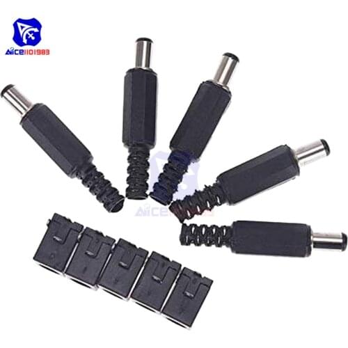 Diymore 5.5x2.1mm DC Female Socket with 5.5*2.1mm DC Plug Male Adapter Sets DC-022 DC-022B DC-005 5.5x2.1mm Female Socket