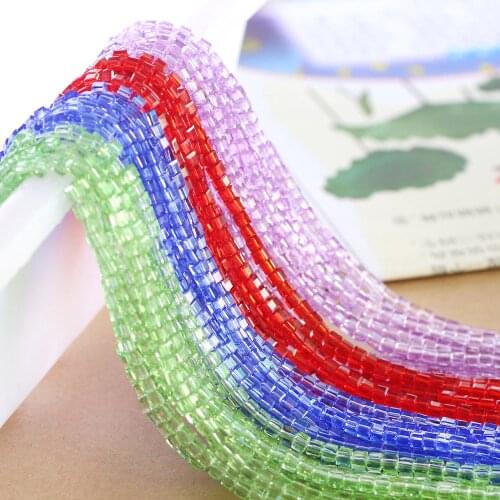 ZHUBI Charm Cube 2/3MM Fashion Design Crystal Glass Square Beads Spacers For DIY Making Bracelet Women Decoration & Gift