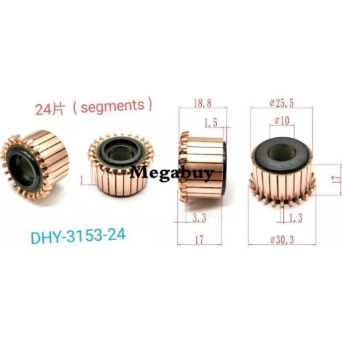 10x25.5x18.8mm 24p Copper Bars Alternator Electric Motor Commutator Copper Commutator Armature Commutator 3153