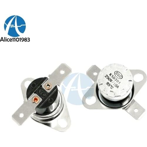 250V 10A KSD301 203*F / 95*C Degree Celsius N.C. Temperature Switch Thermostat Module