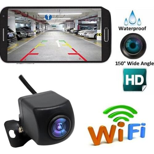 WiFi Wireless Car Backup Camera HD WIFI Rear View Camera with Night Vision, IP67 Waterproof LCD Wireless Reversing Monitor