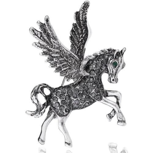Horse Brooch for Men Women Shirt Hijab Pins and Brooch Fashion Jewelry Accessories