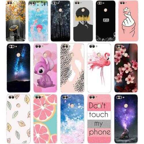 F Huawei P Smart 2018 2019 Case TPU Soft Silicone Transparent Back Cover Phone Case Huawei P Smart Cover FIG-LX1 Enjoy 7S Case