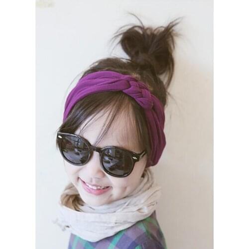 New hot sale top quality children headbands girls head wraps Baby Turban Headband Elasticity Knot Headband