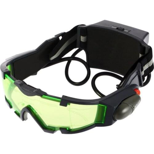 Childrens Goggles Hunting Night Vision Windproof Dust-proof Night Vision Goggles Adjustable Elastic Band Night Vision with LED
