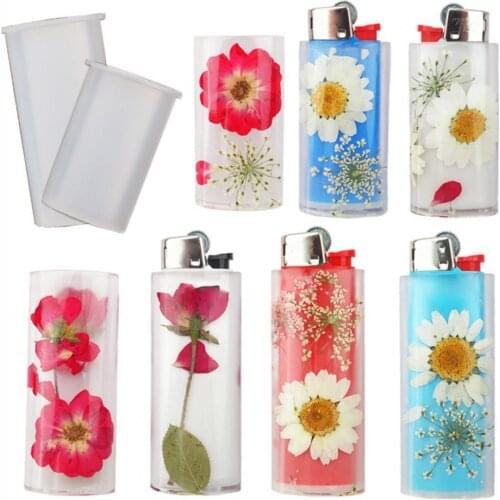 2pcs Mold Translucent Eco-friendly Silicone Lighter Cover Making Mould for DIY Mold Translucent