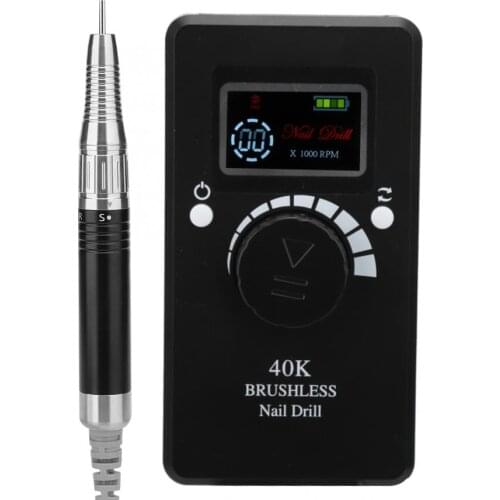 40000RPM Portable Electric Nail Art Drill Machine Grinding Buffing Polisher Manicure Polishing Device With Handle Pedicure Tool