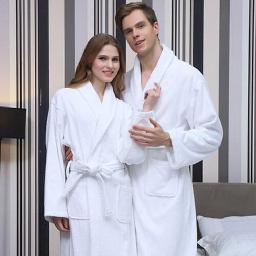 Winter Bathrobe men thick warm towel fleece robe women male female long bathrobe man hotel home Kimono robe sleepwear Autumn