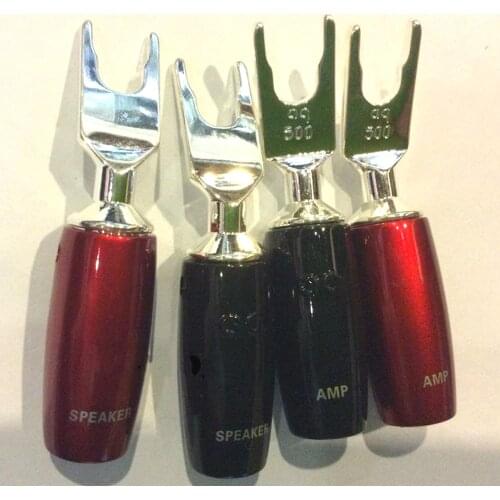 Hi-end audio 500 Series Purple Copper speaker connector Banana or spade plug for DIY speaker cable plug