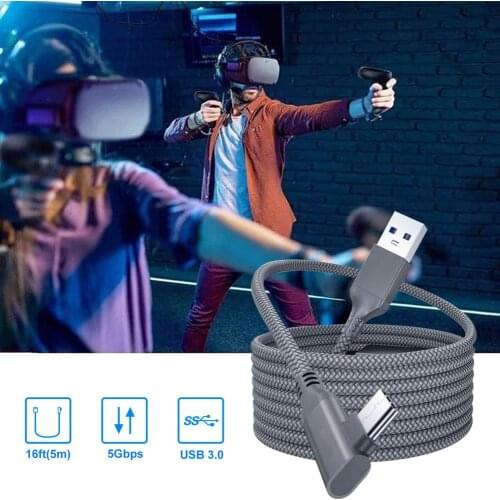 5M Fast Charging Cable Data Line For Oculus Quest 2 VR Headset USB 3.0 Type C Data Link Type-C To USB-A Cord VR Accessories