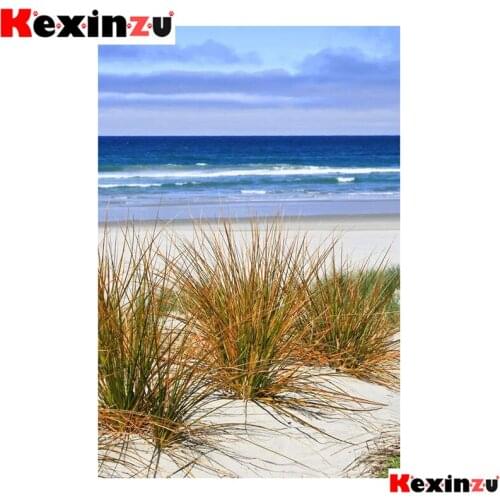 Kexinzu 5d diy Diamond Painting kit Sea Grass Cross stitch Diamond Embroidery 3d DIY 5D Diamond Home decoration gift