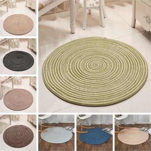 Hand Hooked Round Carpet Chair Mat For Living Room Bedroom Area Rugs Solid Nordic Home Decorative Placemat Sofa Table Seat Mat