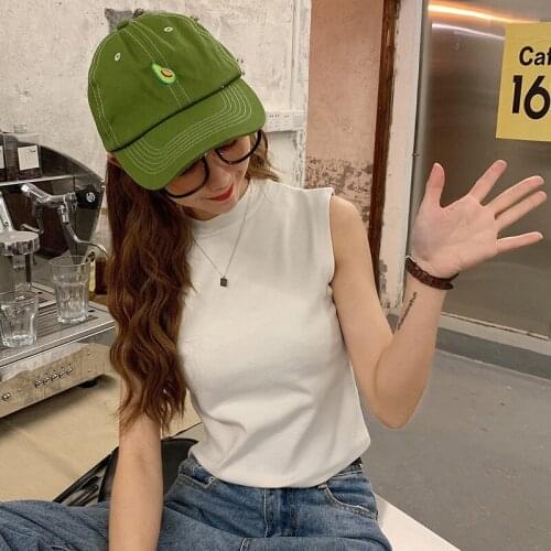 2020 Summer Tank Top Women Casual Fitness Short Vest Candy Colors Knitted Off Shoulder Sexy Top Women Tanks