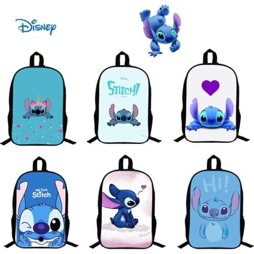 Disney Stitch Cartoon Anime Student School Bag Campus Fashion Creative Backpack Large-capacity Backpack Essential for School