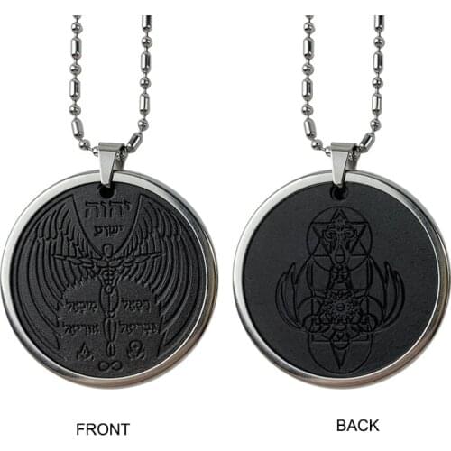 Men Woman Quantum Science Scalar Energy Necklace Pendant White Ceramic Volcanic Stone Health Neck for Birthday Anniversary Gift