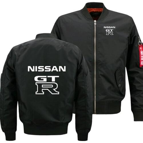 Mens Flying jacket Wintter Warm Slim Fiy Pilot jacket men GTR Car Logo Print Sweatshirt HipHop Harajuku Men jacket Male Clothing