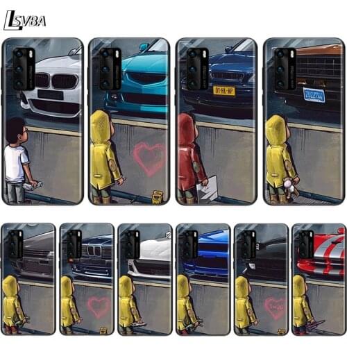 Cute little boy car For Huawei P Smart Z S Pro Plus 2018 2019 2020 2021 Mate 10 20 30 40 RS PRO Plus Soft lite Phone Case