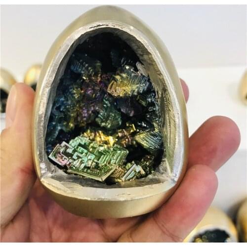 60mm Rainbow Color raw Natural Bismuth Crystal Mineral Rough Metal Ore Crystals for 7 Chakra Healing Decorative