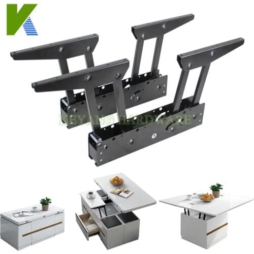 Living room hardware 450mm Gas Spring Table Hinge For Coffee Table Multifunctional Lift up top Mechanism