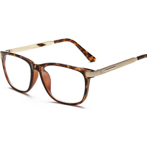 New Fashion Retro Vintage Square Men and Women Eye Glasses Frames Plain Mirror Clear Lens Eyewear Metal Optical Spectacles L3