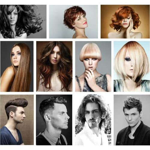36style Choose HAIRDRESSER BARBER HAIR SALON HAIRSTYLE PICTURE Art Film Print Silk Poster for Your Home Wall Decor 24x36inch