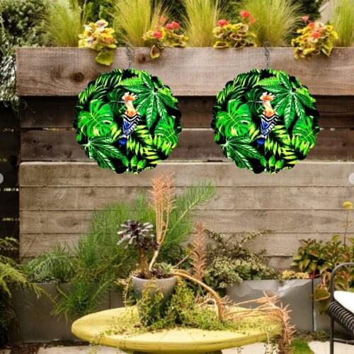 P15D Bird Repellent Garden Hanging Parrot Leaves Decorative Birds Deterrent Device Scare Birds Away Plant Protect Tool