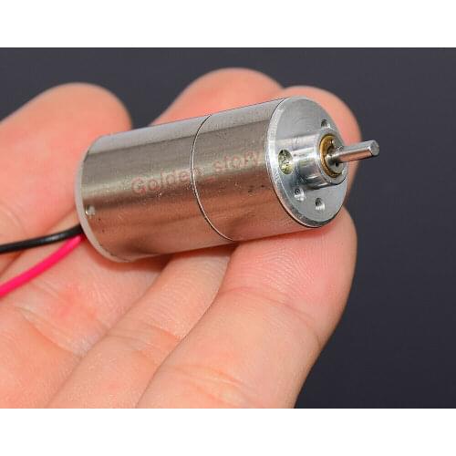 DC 3V 3.7V 5V 40-80RPM Slow Speed Large Torque Mini 16mm Coreless Gear Motor Robot