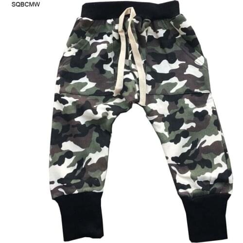 2020 kids spring autumn Clothes Girls camo trousers children pants for baby boys harem pants green camouflage