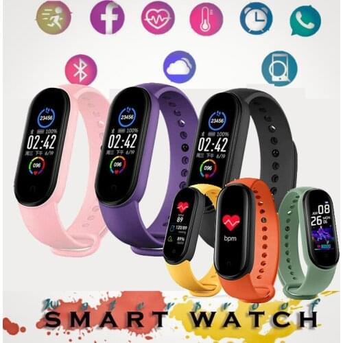 M5 Smart Watches Smart Band Sport Fitness Tracker Pedometer Heart Rate Blood Pressure Monitor Bluetooth Bracelet Wristband M5