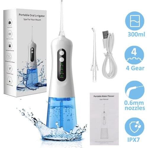 SPZ 4 Modes 300ML Oral Irrigator Dental Water Jet Teeth Whitening Thread Water Teeth Water Flosser Dental Floss
