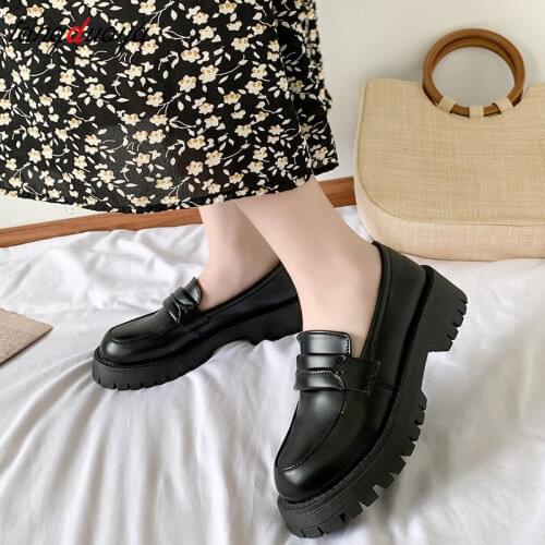 Low heel shoes women 2021 Oxford Shoes Japanese student School Uniform Shoes Platform cute Vintage shoes loli