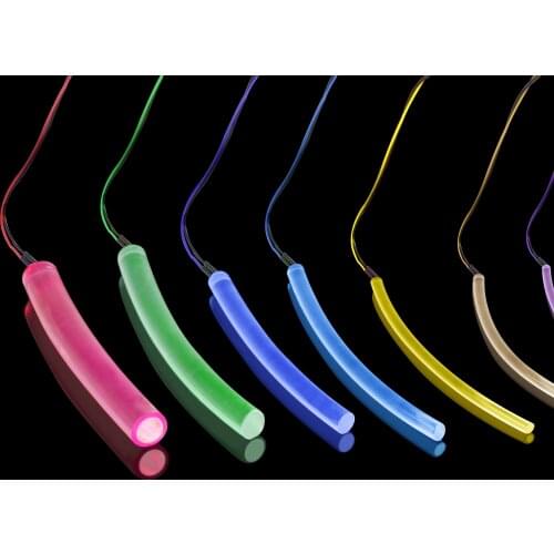 Car door decoration 6.0mm side glow color changing led light generator optic fiber