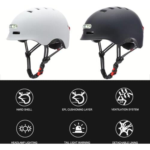Smart MTB Bicycle Helmet Light Warning Road Bike Motorcycle Scooter Illuminated warning lights Bike Safety Helmet