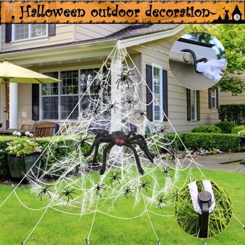 WAYLIKE Halloween Mask Props Spider Web Spider Silk Cotton Party Costume Mask Horror Carnival Cosplay Party Props