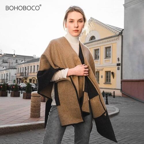 Womens Capes and Ponchos Spring Casual Wooled Overcoat Loose Cloak Tops Cape Outwear Women Coat Poncho