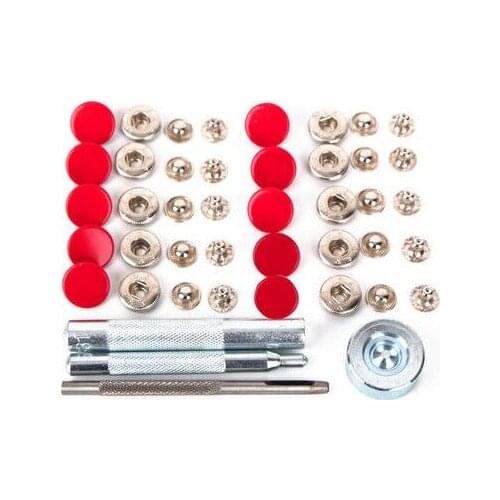 All colors 10 Sets 20mm DIY Craft Snaps Snap Starter Plastic Poppers Fasteners +4 Pliers tools DIY